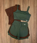 Trio Conjunto 3 Peças Short Duplo