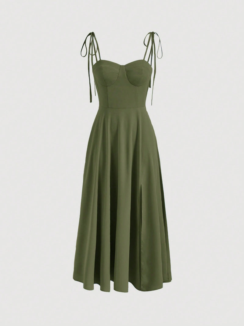 Vestido Feminino com Alça Fino Céline
