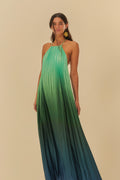 Vestido Plissado Degrade