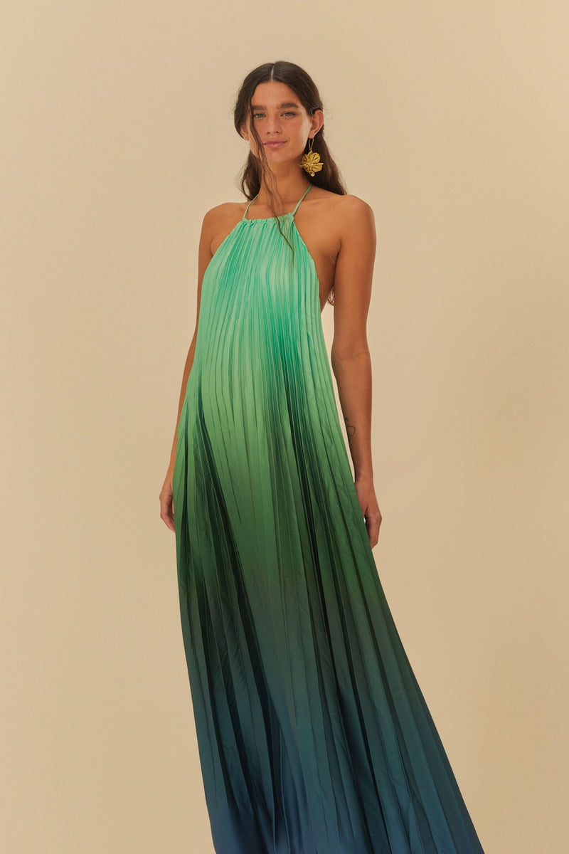 Vestido Plissado Degrade