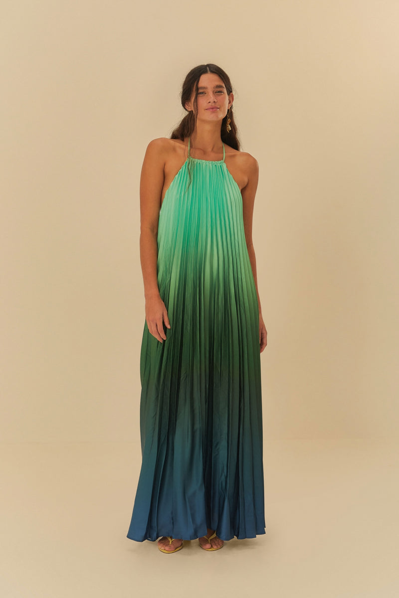 Vestido Plissado Degrade