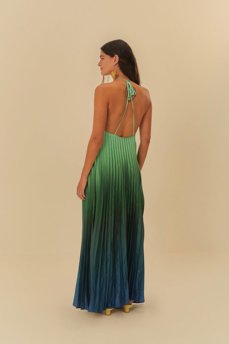 Vestido Plissado Degrade