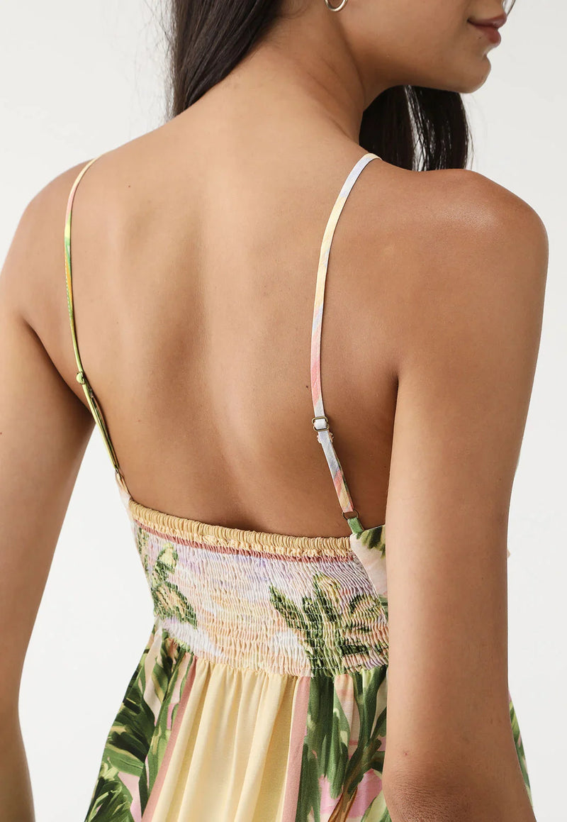 Vestido Longo Pintura Tropical