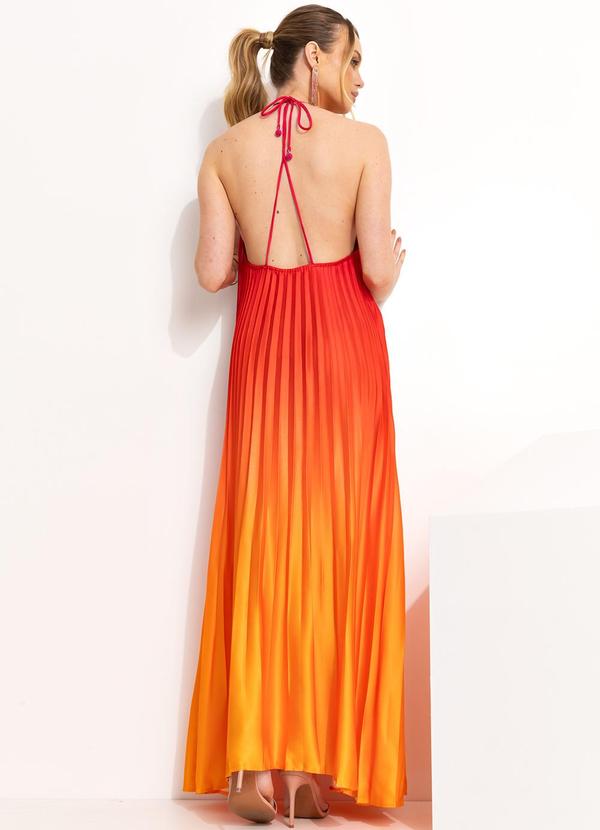 Vestido Plissado Degrade