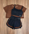 Trio Conjunto 3 Peças Short Duplo