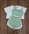 Trio Conjunto 3 Peças Short Duplo